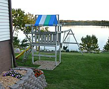 Swing Set with Lake View 